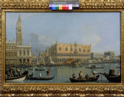 Widok na Pałac Dożów w Wenecji autorstwa Giovanni Antonio Canal
