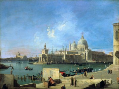Widok Saluty od wejścia na Canal Grande, Wenecja, c1727-1728 autorstwa Giovanni Antonio Canal
