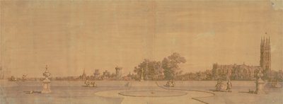 Warwick: Miasto i zamek z ogrodów klasztornych autorstwa Canaletto