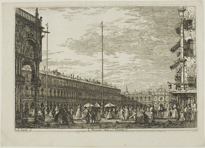 le Procuratie niove e S. Ziminian V., z Vedute autorstwa Canaletto