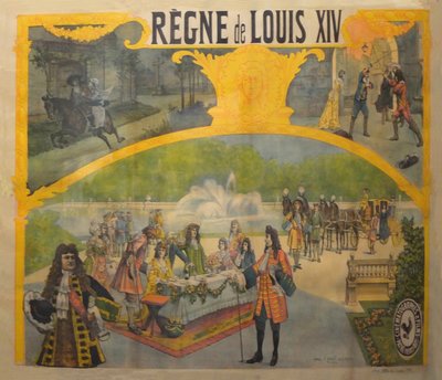 Plakat Le Regne de Louis XIV z 1904 r. autorstwa Candido Aragonez de Faria