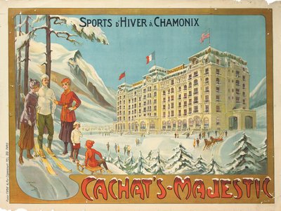 Plakat reklamujący hotel „Cachat
