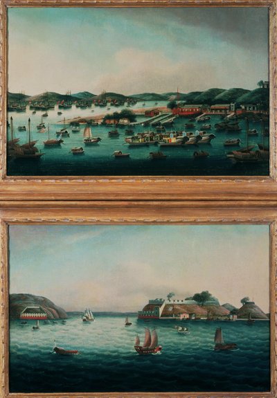 Port w Hongkongu i Pysk Tygrysa autorstwa Cantonese School