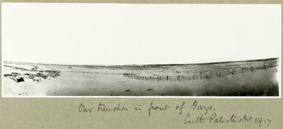 Nasze okopy przed Gazą, październik 1917 autorstwa Capt. Arthur Rhodes