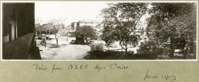 Widok z Kwatery Głównej N.Z.M.F.A, Kair, czerwiec 1917 r. autorstwa Capt. Arthur Rhodes