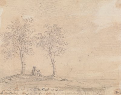 Drzewo morwy w pobliżu Wielkiej Bramy klasztoru św. Augustyna autorstwa Capt. Thomas Hastings