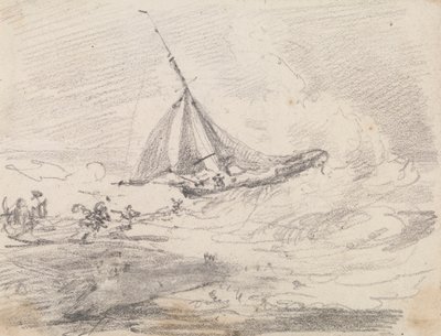 Żaglowiec na wzburzonym morzu, Hastings autorstwa Capt. Thomas Hastings