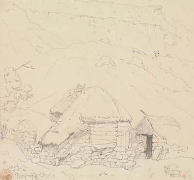 W Sandrock, Isle of Wight, 13 sierpnia 1829 autorstwa Capt. Thomas Hastings