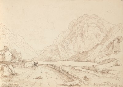 Bull Mountain i Ash Valley Lake w Gap of Dunloh, wrzesień 1841 autorstwa Capt. Thomas Hastings