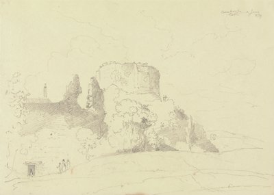Zamek Carisbrooke, wyspa Wight autorstwa Capt. Thomas Hastings