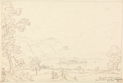 Derwent patrząc w kierunku Borrowdale, lipiec 1835 autorstwa Capt. Thomas Hastings
