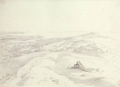 Z Elton Hills patrząc w kierunku Clevedon, 6 września 1845 r autorstwa Capt. Thomas Hastings