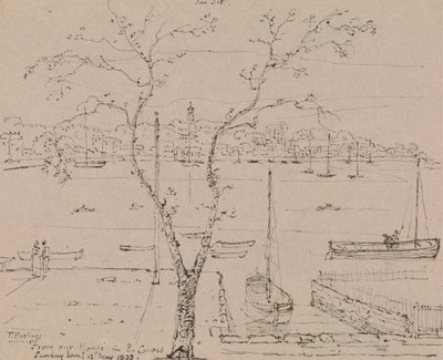 Z naszego domu w East Cowes, niedzielny wieczór, 12 maja 1833 r autorstwa Capt. Thomas Hastings