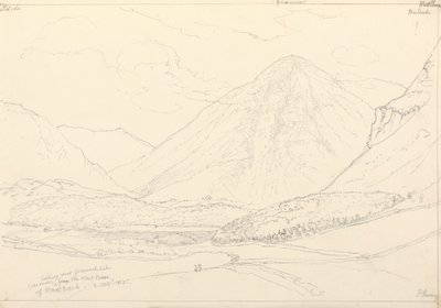Grasmoor z zachodniej bazy Mellbreak, 2 sierpnia 1835 r autorstwa Capt. Thomas Hastings