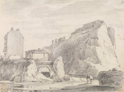 Część West Cliff, Hastings, 8 października 1820 autorstwa Capt. Thomas Hastings