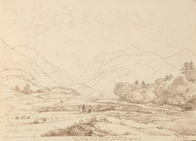 Rzeka Laune z High Road z Killarney i Aghadoe, 6 września 1841 r autorstwa Capt. Thomas Hastings