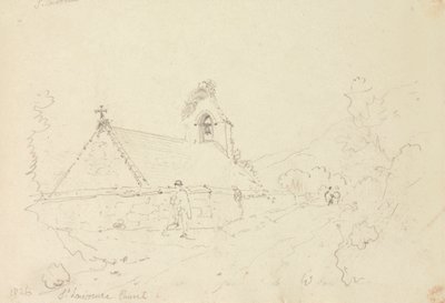 Kościół św. Wawrzyńca, wyspa Wight autorstwa Capt. Thomas Hastings