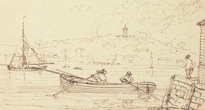 Szkic wioślarzy, West Cowes, 16 lutego 1826 r autorstwa Capt. Thomas Hastings