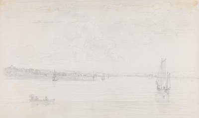 Szkic Cowes, Isle of Wight, z Solent autorstwa Capt. Thomas Hastings