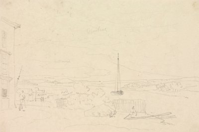 Szkic krajobrazu rzecznego, Isle of Wight autorstwa Capt. Thomas Hastings