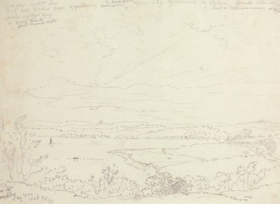 Zachód słońca, Beachley, 29 maja 1846 autorstwa Capt. Thomas Hastings