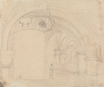 Undercroft, katedra w Canterbury autorstwa Capt. Thomas Hastings