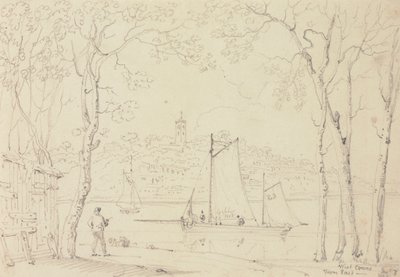 Zachód Cowes, ze wschodu autorstwa Capt. Thomas Hastings