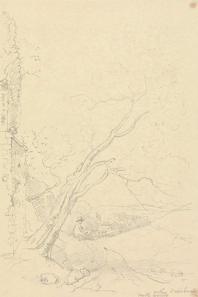 Na terenie zamku Carisbrooke na wyspie Wight autorstwa Capt. Thomas Hastings