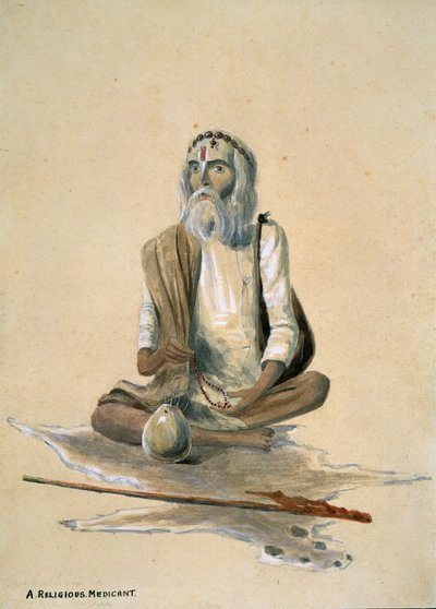 Żebraczka religijna, Indie autorstwa Captain Cornelius Francis James