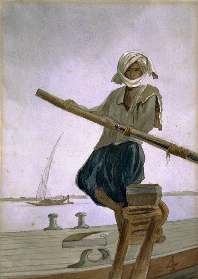 Przewoźnik na rzece Indus, Indie autorstwa Captain Cornelius Francis James