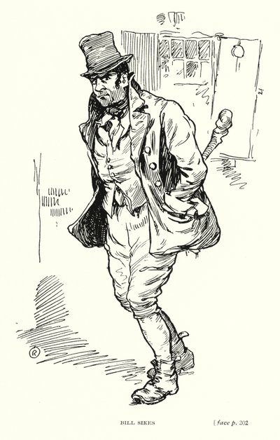 Postać Dickensa: Bill Sikes (lito) autorstwa Captain Edward Henry Handley Read