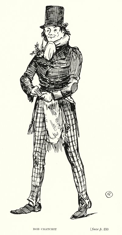 Postać Dickensa: Bob Cratchit (lito) autorstwa Captain Edward Henry Handley Read