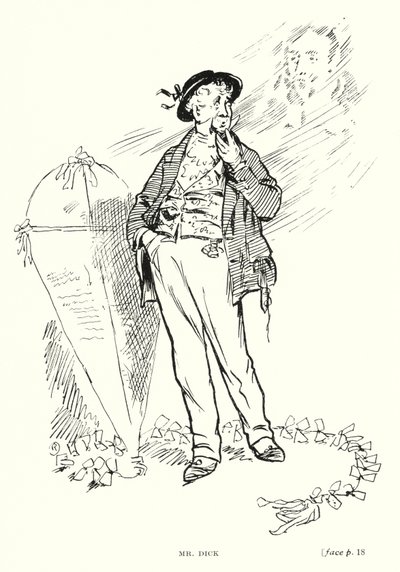 Postać Dickensa: Pan Dick (lito) autorstwa Captain Edward Henry Handley Read