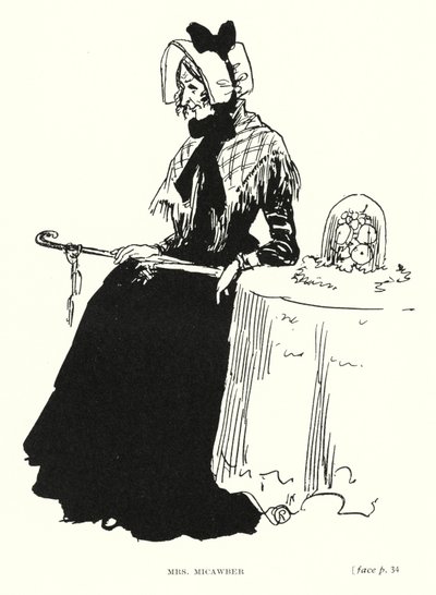 Postać Dickensa: Pani Micawber (lito) autorstwa Captain Edward Henry Handley Read