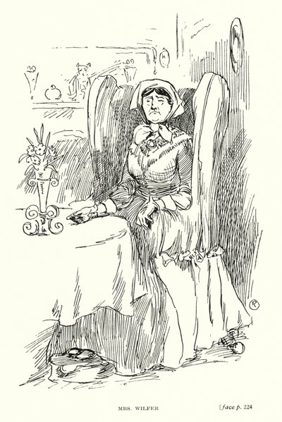 Postać Dickensa: Pani Wilfer (lito) autorstwa Captain Edward Henry Handley Read