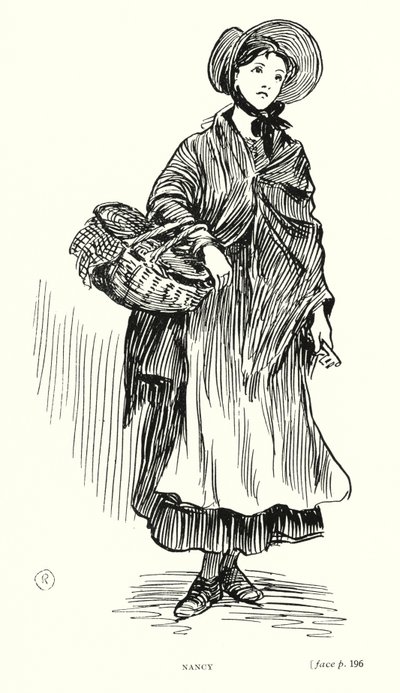 Postać Dickensa: Nancy (lito) autorstwa Captain Edward Henry Handley Read