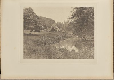Haddon Hall i zagroda od strony rzeki autorstwa Captain George Bankart