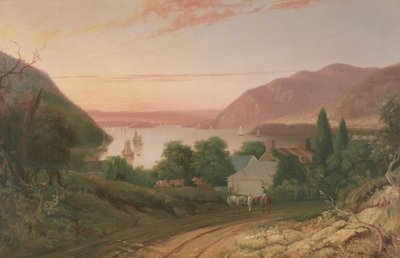 Rzeka Hudson z odległym widokiem na West Point autorstwa Captain Seth Eastman