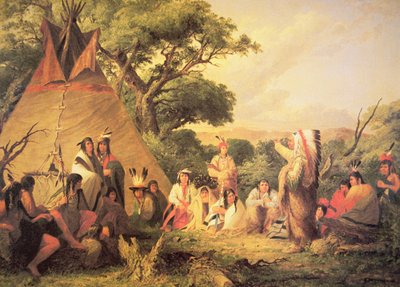 Rada Indian Siuks autorstwa Captain Seth Eastman