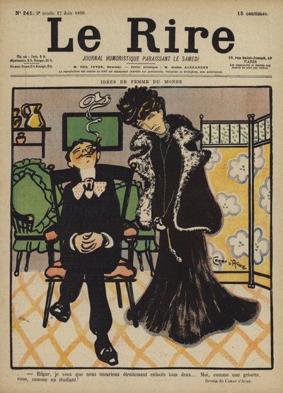 Ilustracja do Le Rire autorstwa Caran d Ache