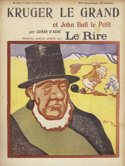 Paul Kruger, ilustracja do Le Rire autorstwa Caran d Ache