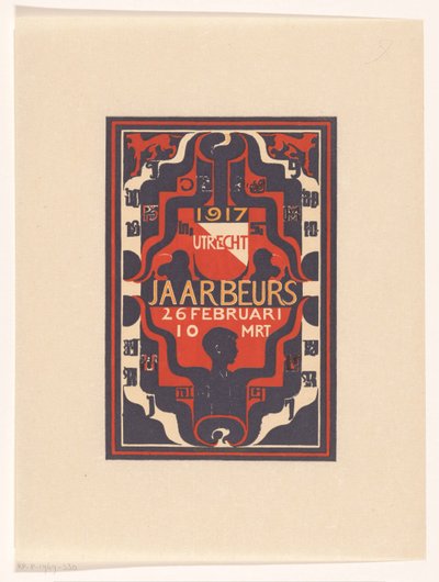 Ogłoszenie targów w Utrechcie 1917 autorstwa Carel Adolph Lion Cachet