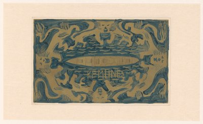 Projekt winiety Koninklijke Paketvaart Maatschappij, K.P.M. linie autorstwa Carel Adolph Lion Cachet