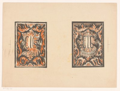 Dwa ekslibrisy Carel Lion Cachet autorstwa Carel Adolph Lion Cachet