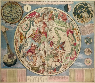 Planesphaeri Coelestis Hemisphaerium meridionale autorstwa Carel Allard