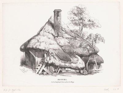 Farma z dachem torfowym Pictura (tytuł serii na obiekcie) autorstwa Carel Christiaan Antony Last