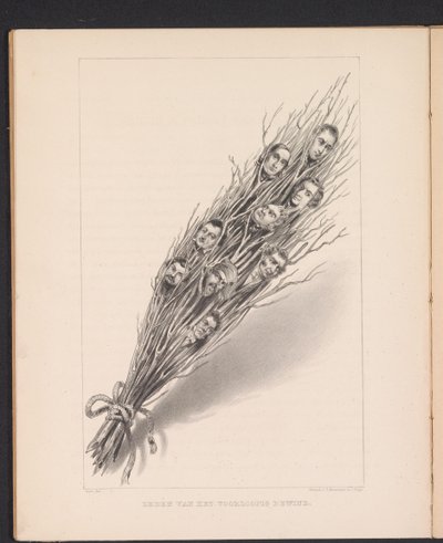 Plaga z głowami członków Francuskiego Rządu Tymczasowego, 1848 Członkowie rządu tymczasowego (tytuł na obiekcie) autorstwa Carel Christiaan Antony Last