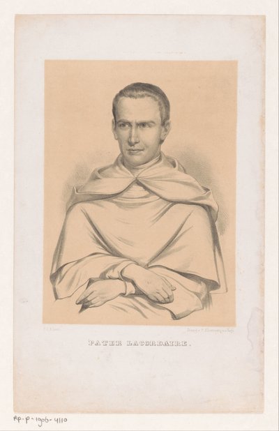 Portret Jean-Baptiste Henri Lacordaire autorstwa Carel Christiaan Antony Last