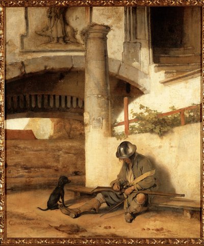 Śpiący wartownik autorstwa Carel Fabritius