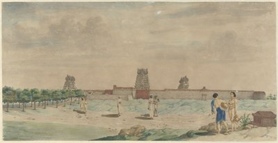 Grote Pagode te Chalembron, Indie autorstwa Carel Frederik Reimer